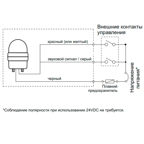 Светосигнальный красный маячок SL70B-024-R